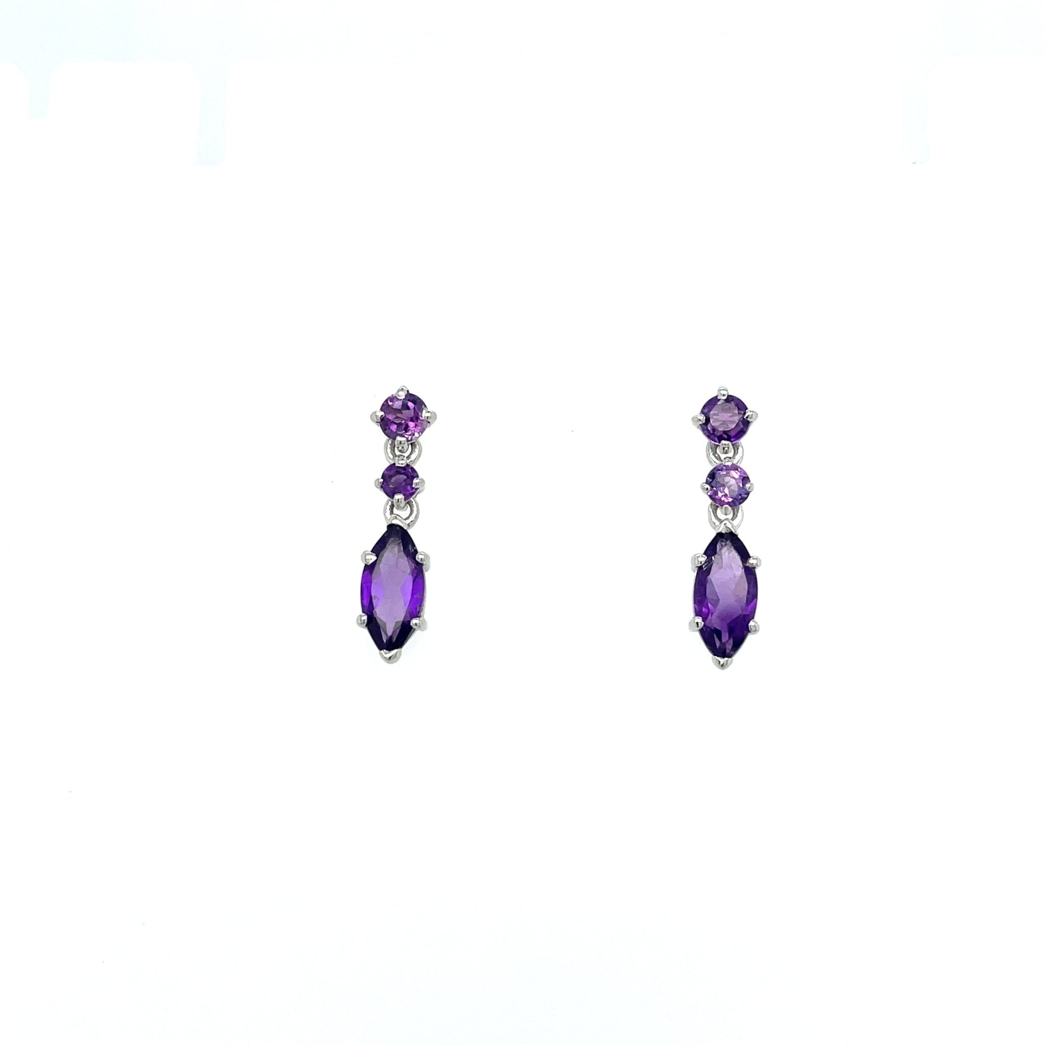 Amethyst Earring in .925 Sterling Silver - KST 54549 - Zyrola