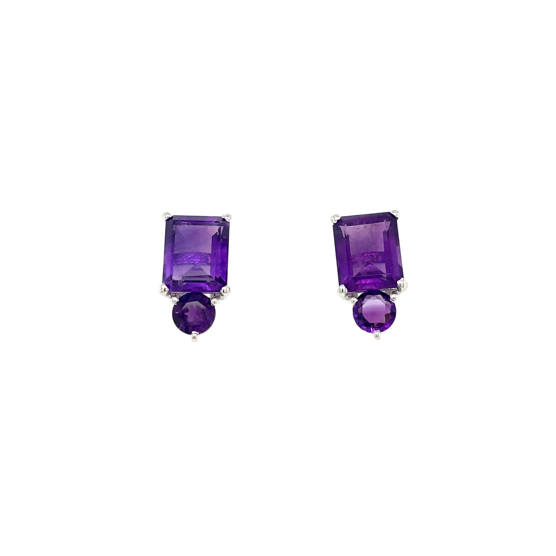 Amethyst Earring in .925 Sterling Silver - KST 58725 - Zyrola