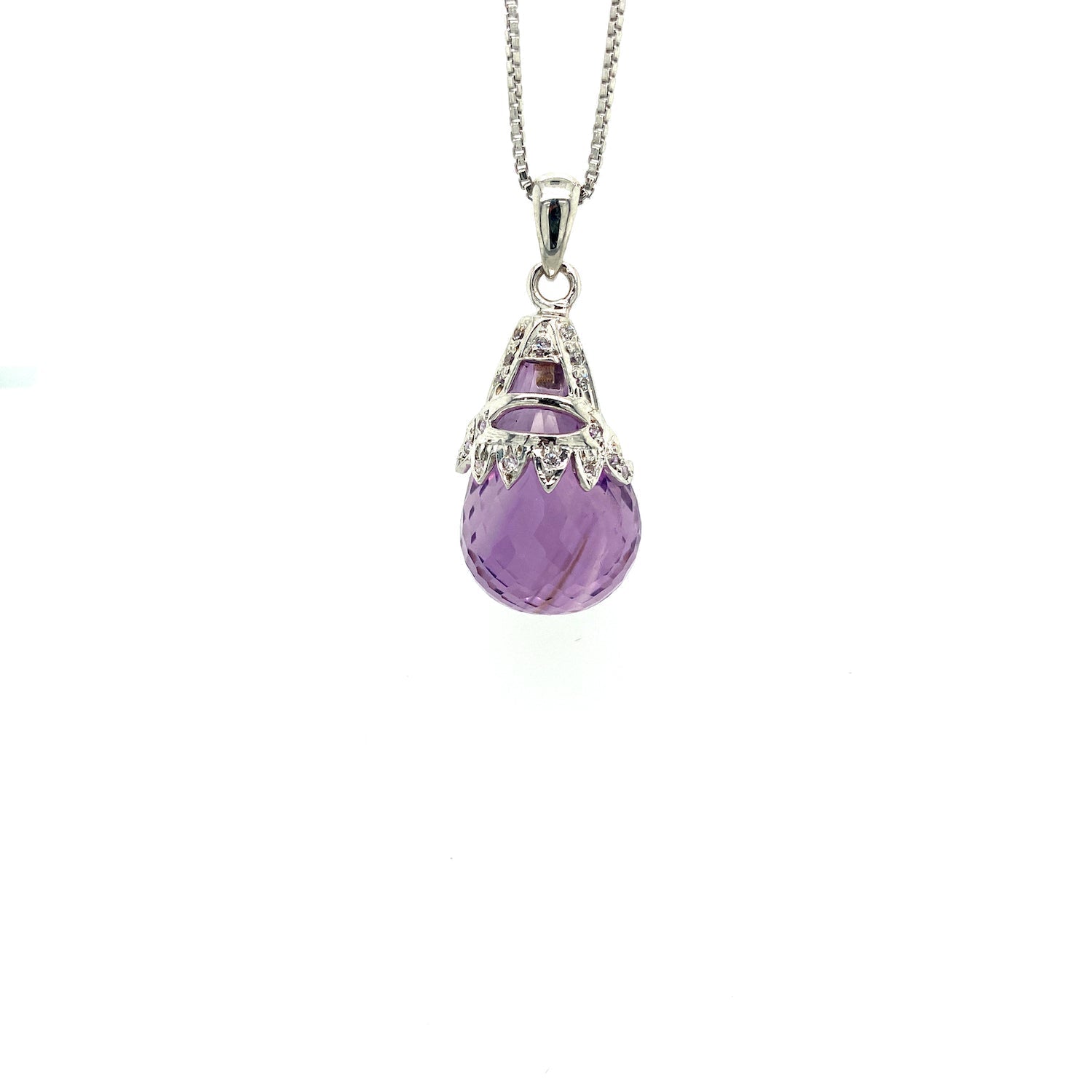 Amethyst Pendant in .925 Sterling Silver - KSP 33740 - Zyrola