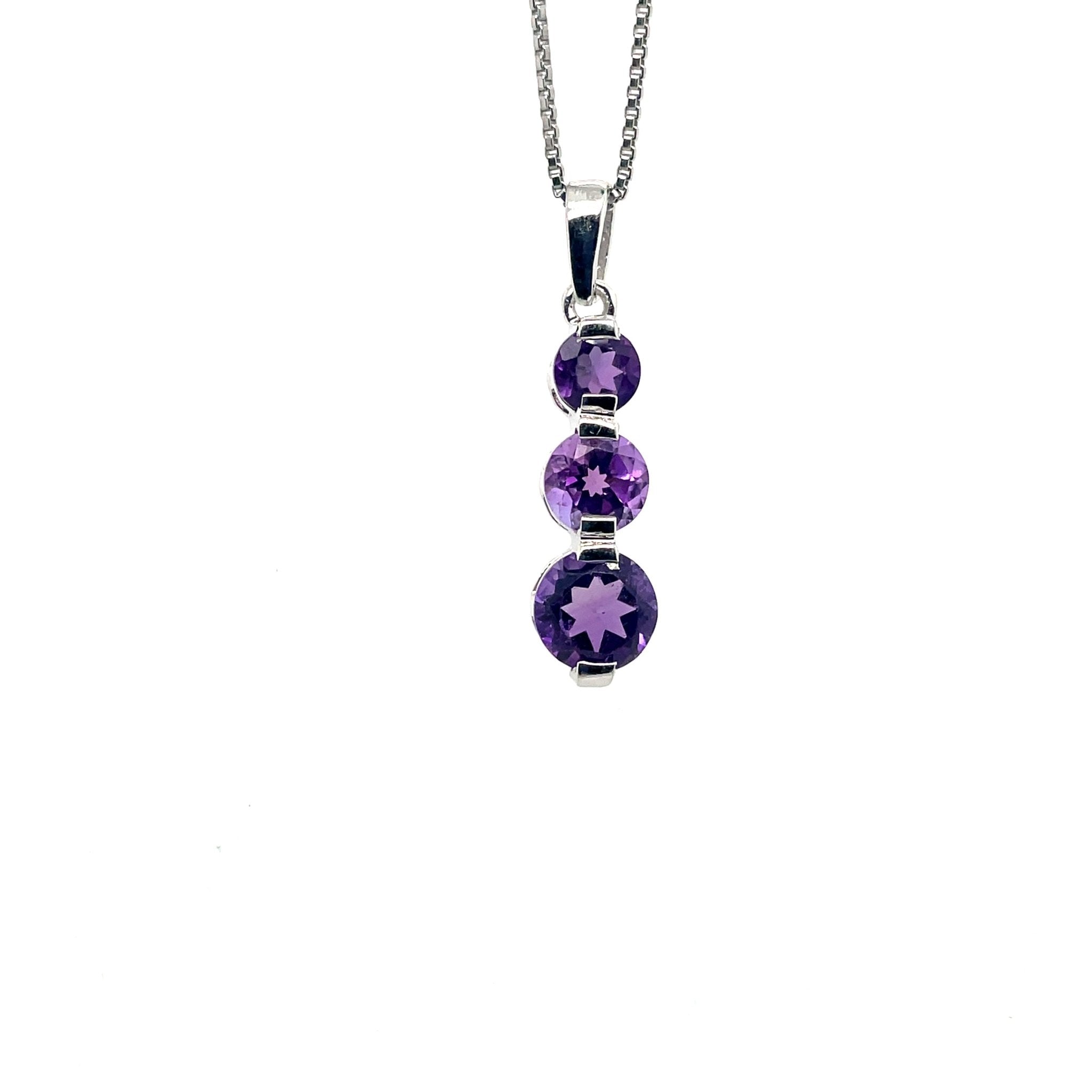 Amethyst Pendant in .925 Sterling Silver - KSP 34312 - Zyrola
