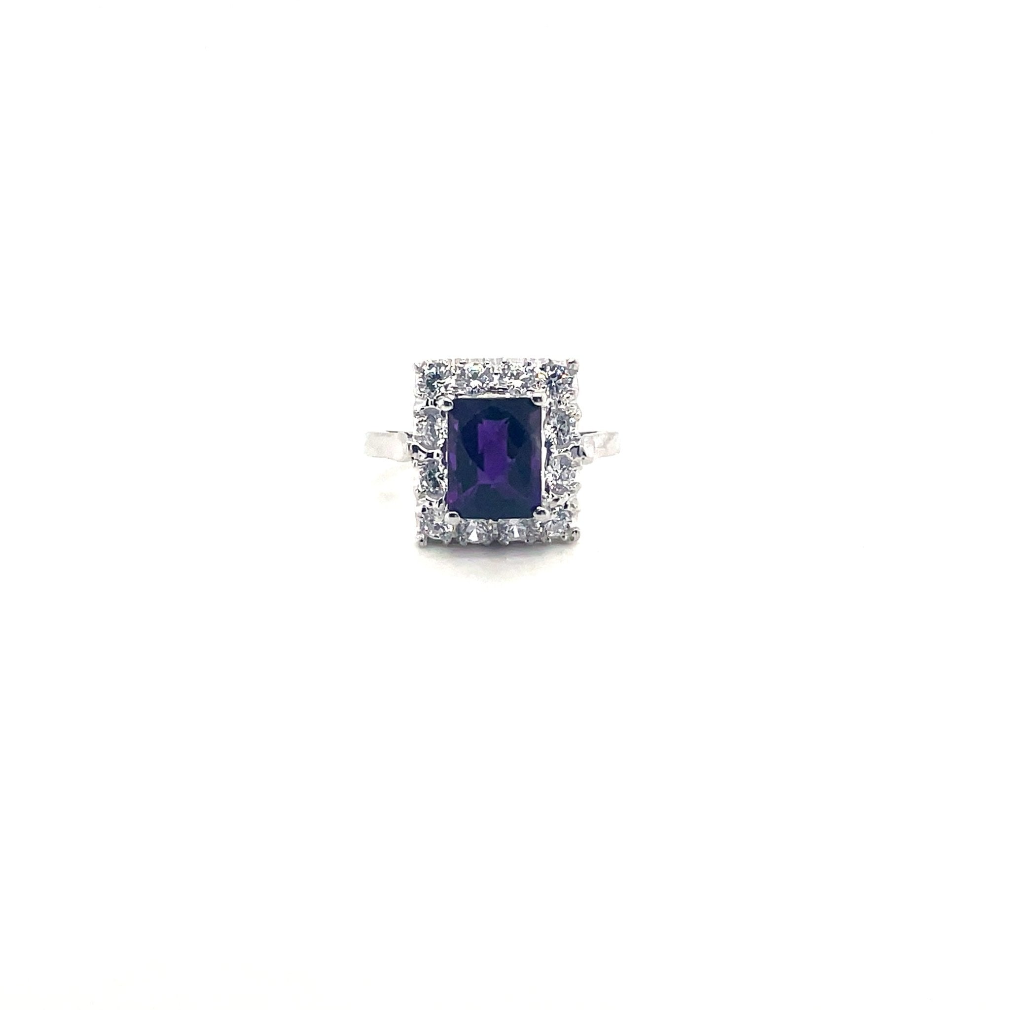 Amethyst Ring in .925 Sterling Silver - KSR 17423 - Zyrola