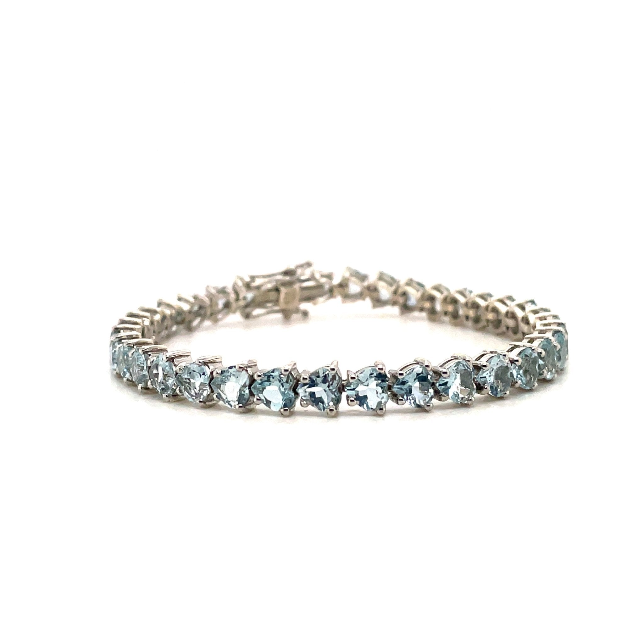 Aquamarine Bracelet in .925 Sterling Silver - KSD 49724 - Zyrola