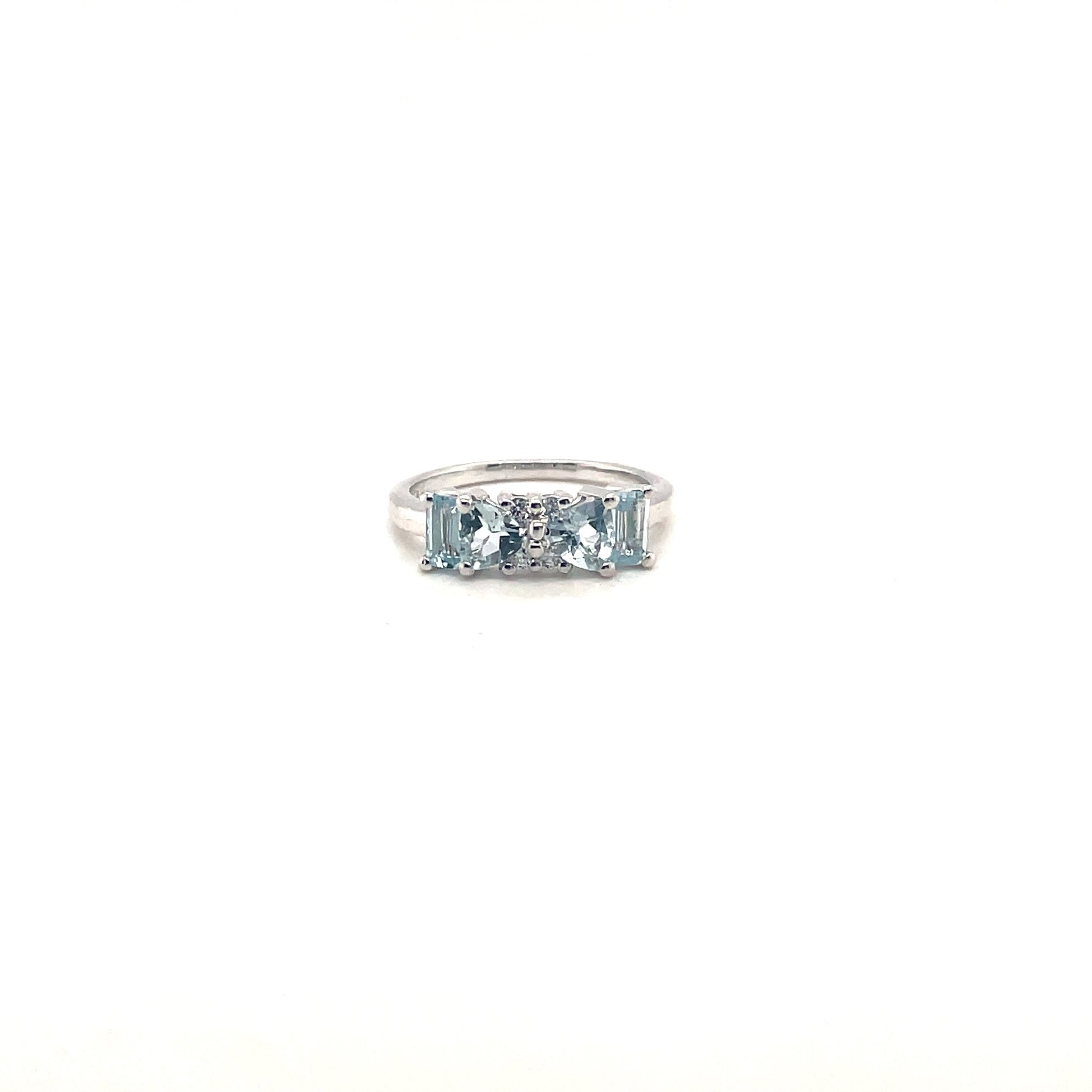 Aquamarine Ring in .925 Sterling Silver - KSR 11525 - Zyrola