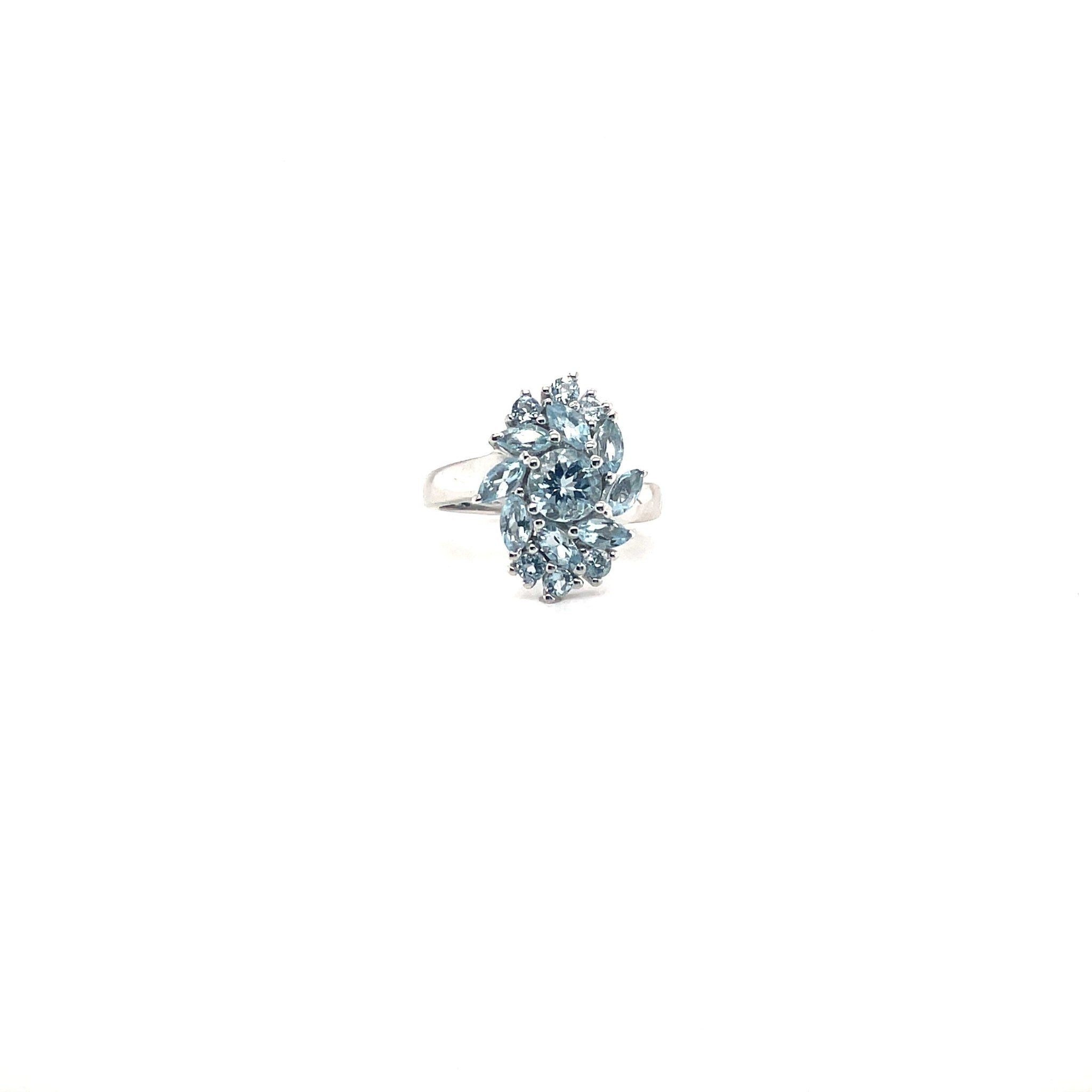 Aquamarine Ring in .925 Sterling Silver - KSR 11819 - Zyrola
