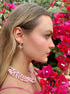 Asymmetric Pink Crystal Butterfly Earrings LE001 - Zyrola