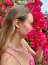 Asymmetric Pink Crystal Butterfly Earrings LE001 - Zyrola