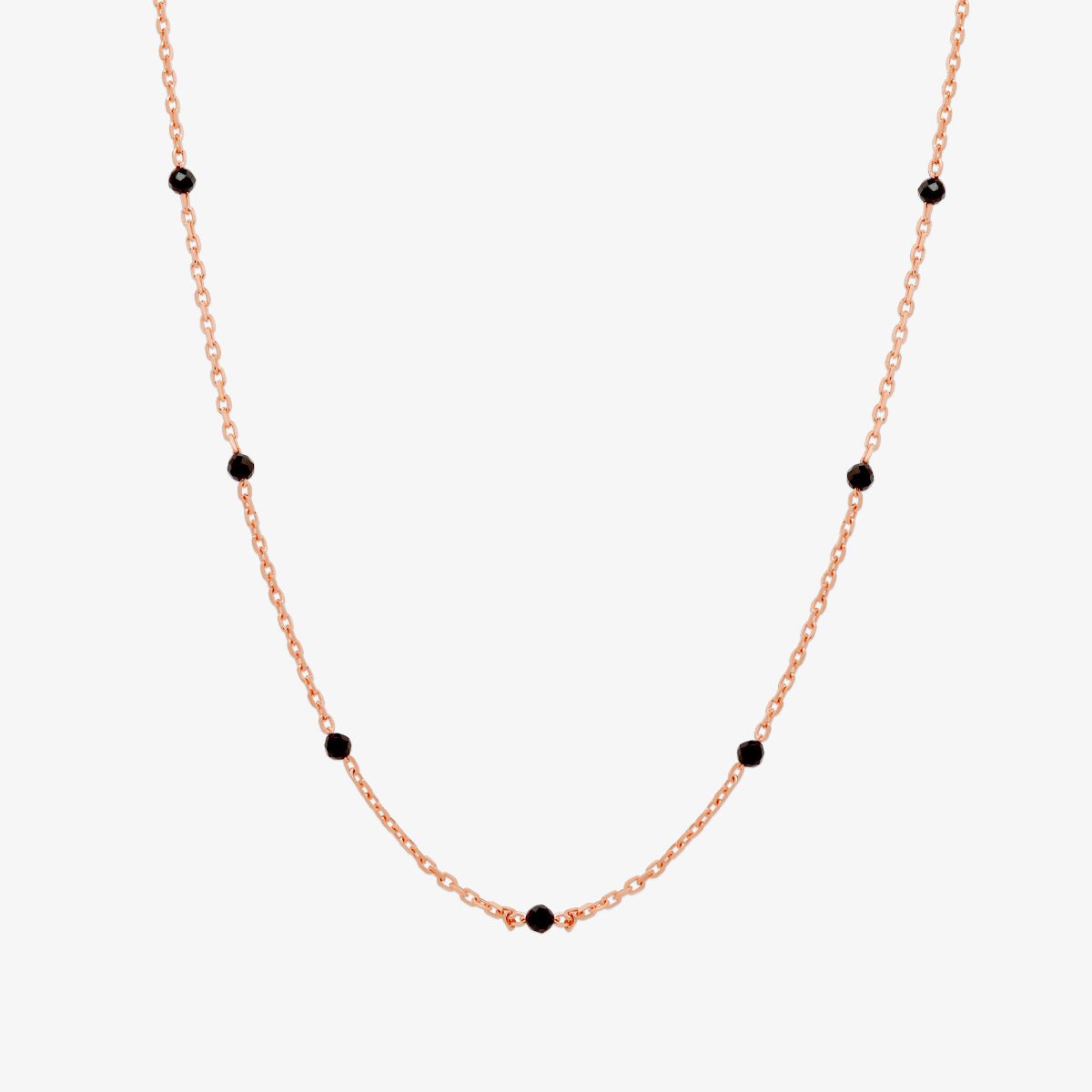 Black spinel relay necklace - Zyrola