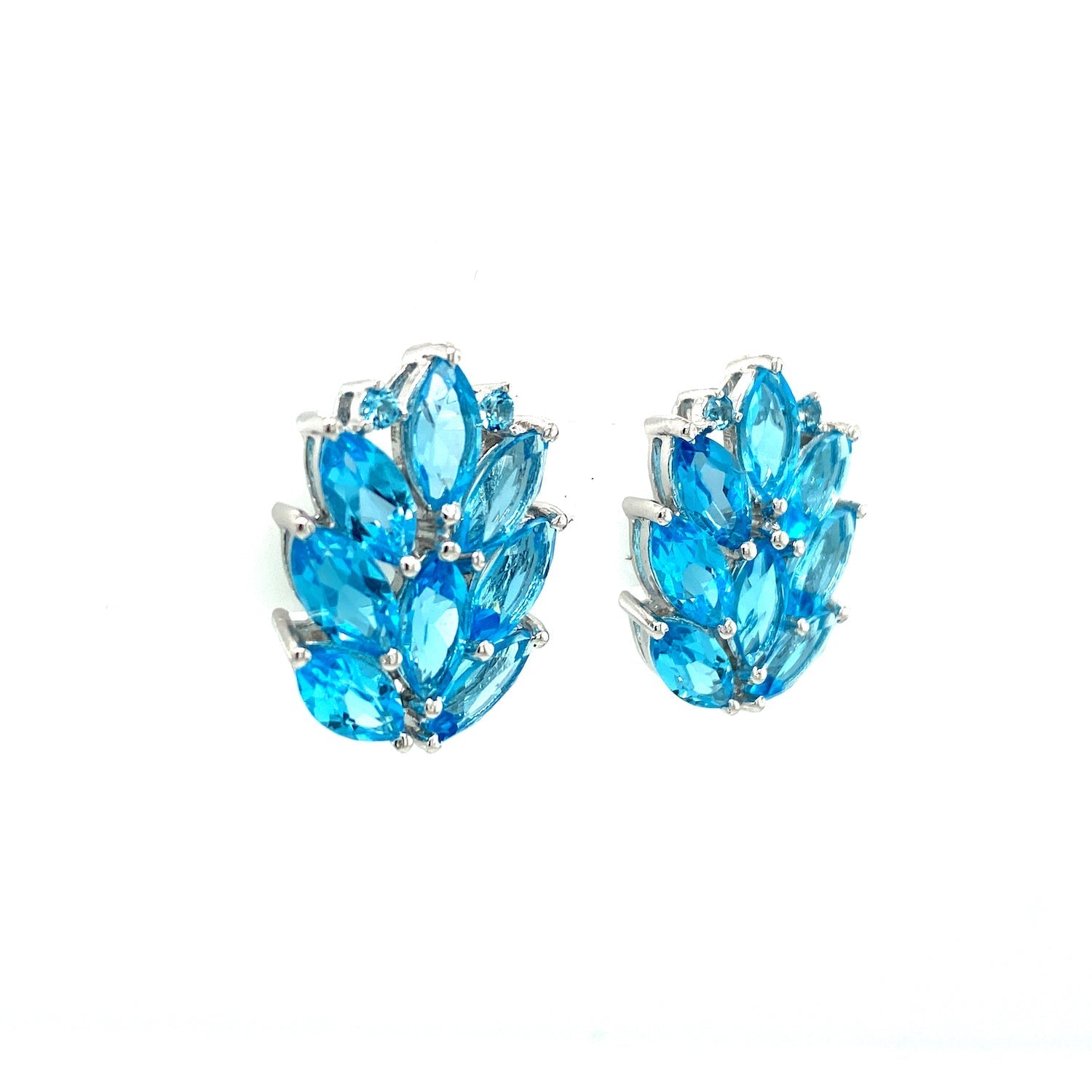 Blue Topaz Earring in .925 Sterling Silver - KST 52507 - Zyrola