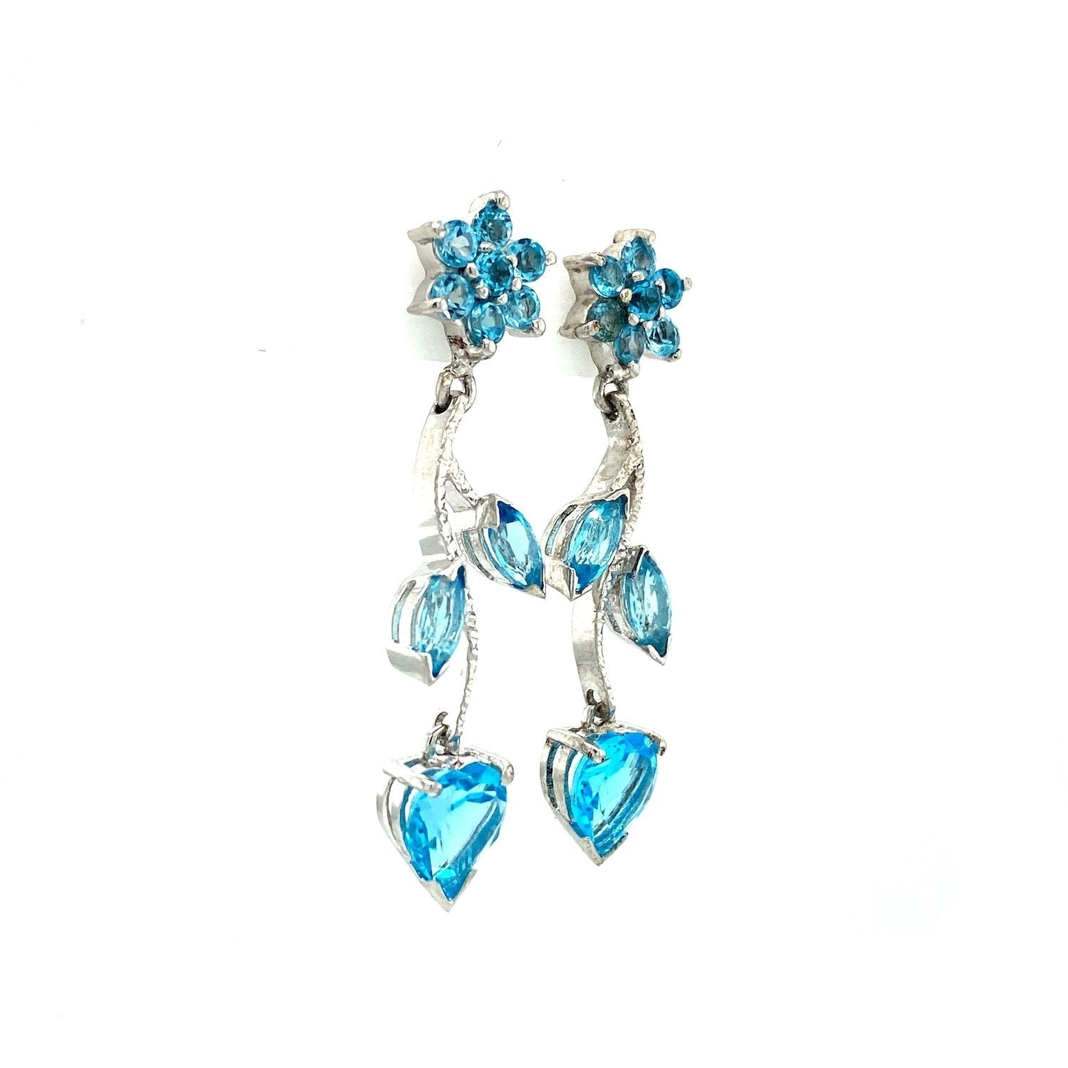 Blue Topaz Earring in .925 Sterling Silver - KST 52624 - Zyrola