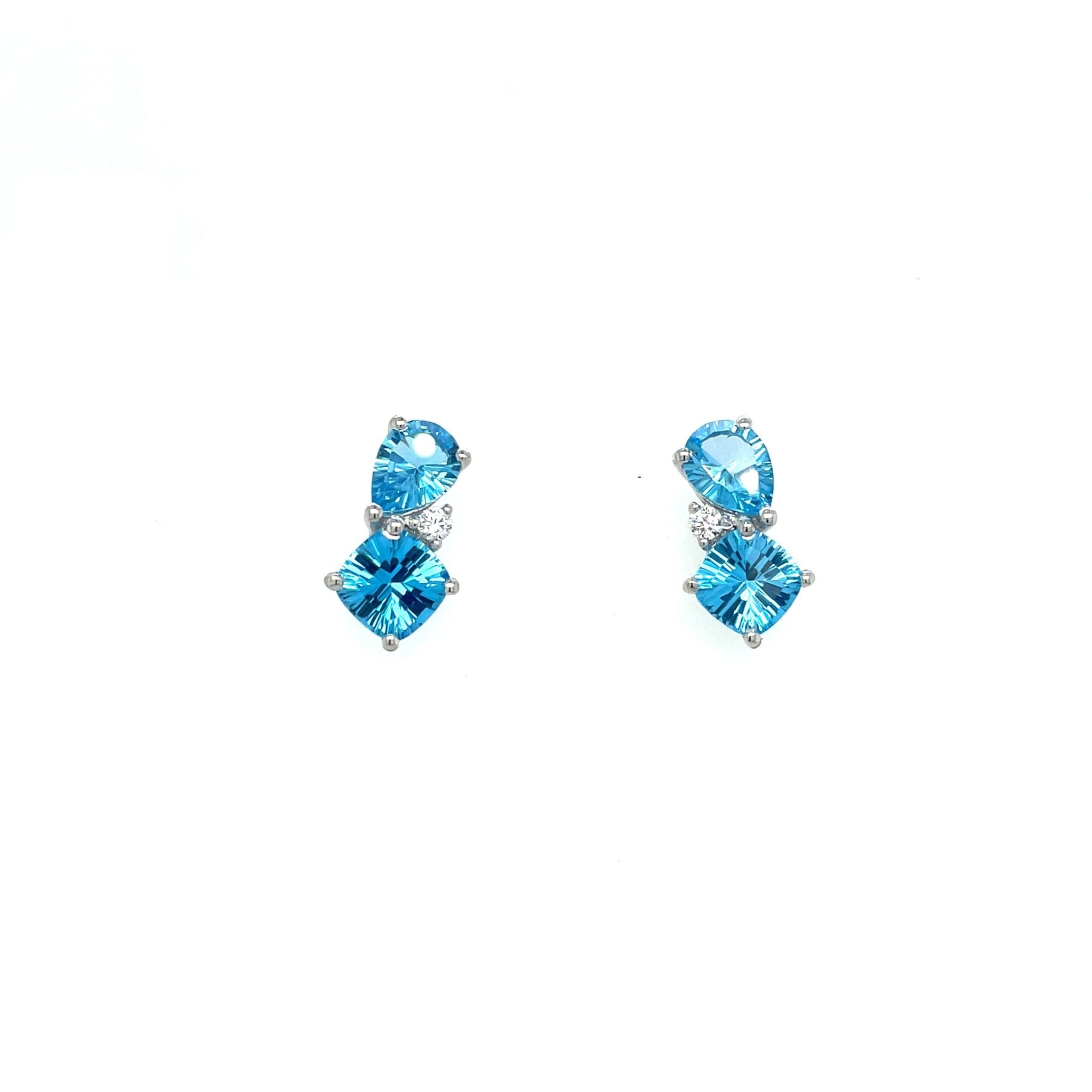 Blue Topaz Earring in .925 Sterling Silver - KST 56851 - Zyrola