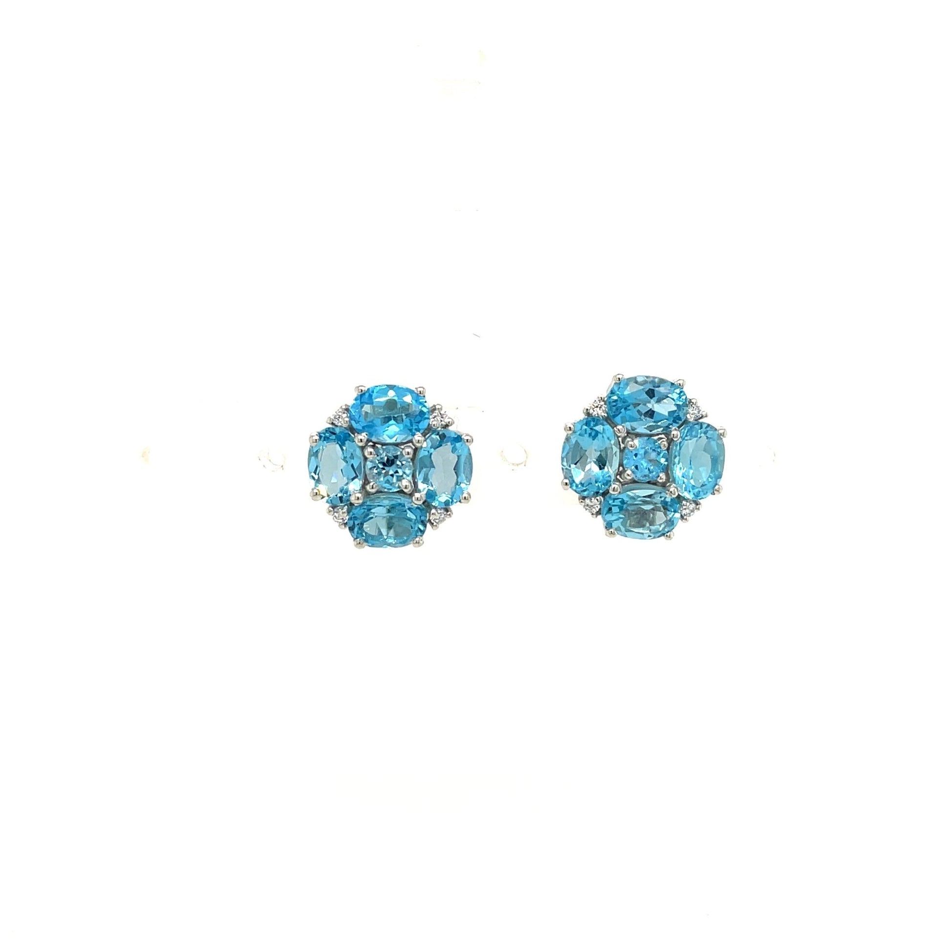 Blue Topaz Earring in .925 Sterling Silver - KST 56917 - Zyrola