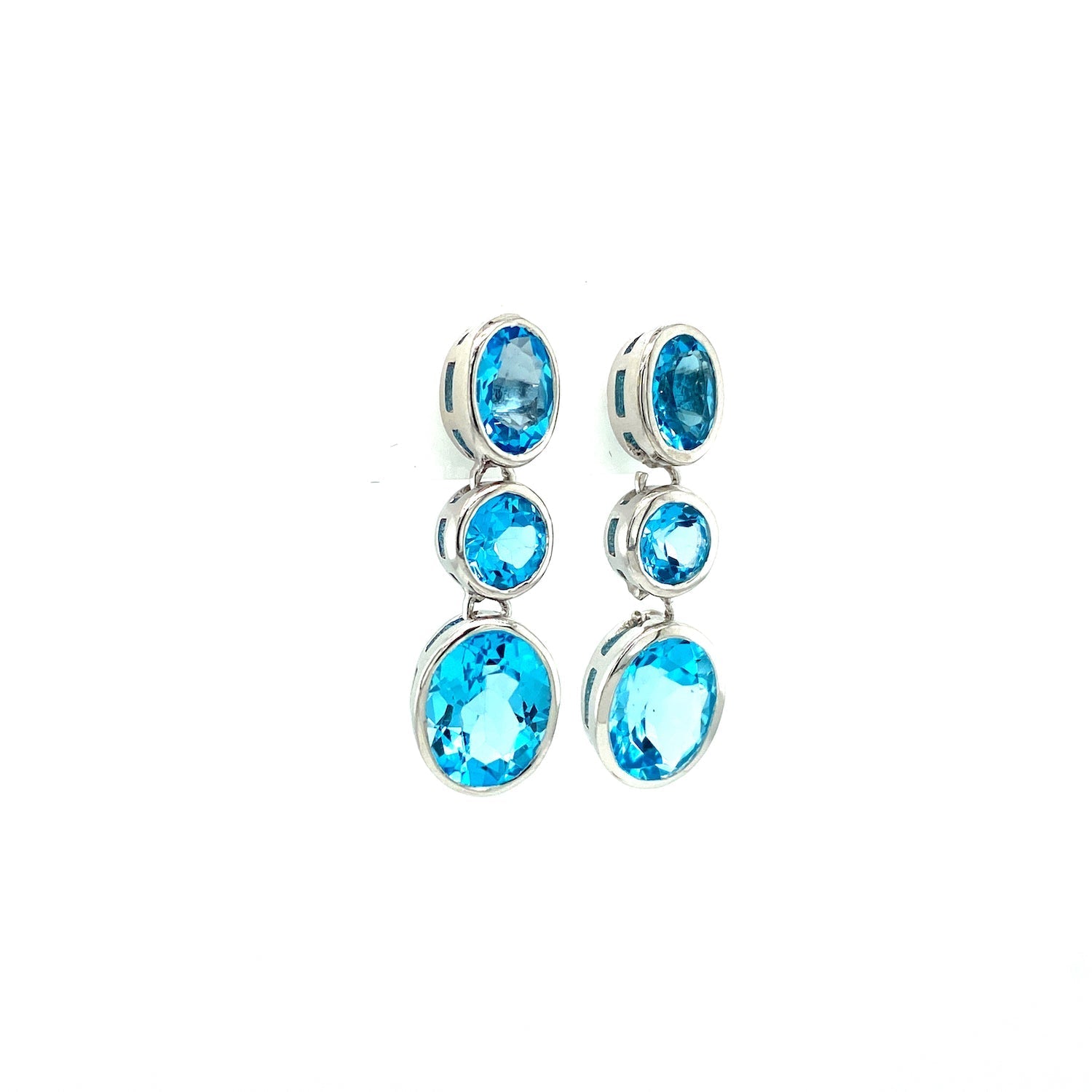 Blue Topaz Earring in .925 Sterling Silver - KST 57553 - Zyrola