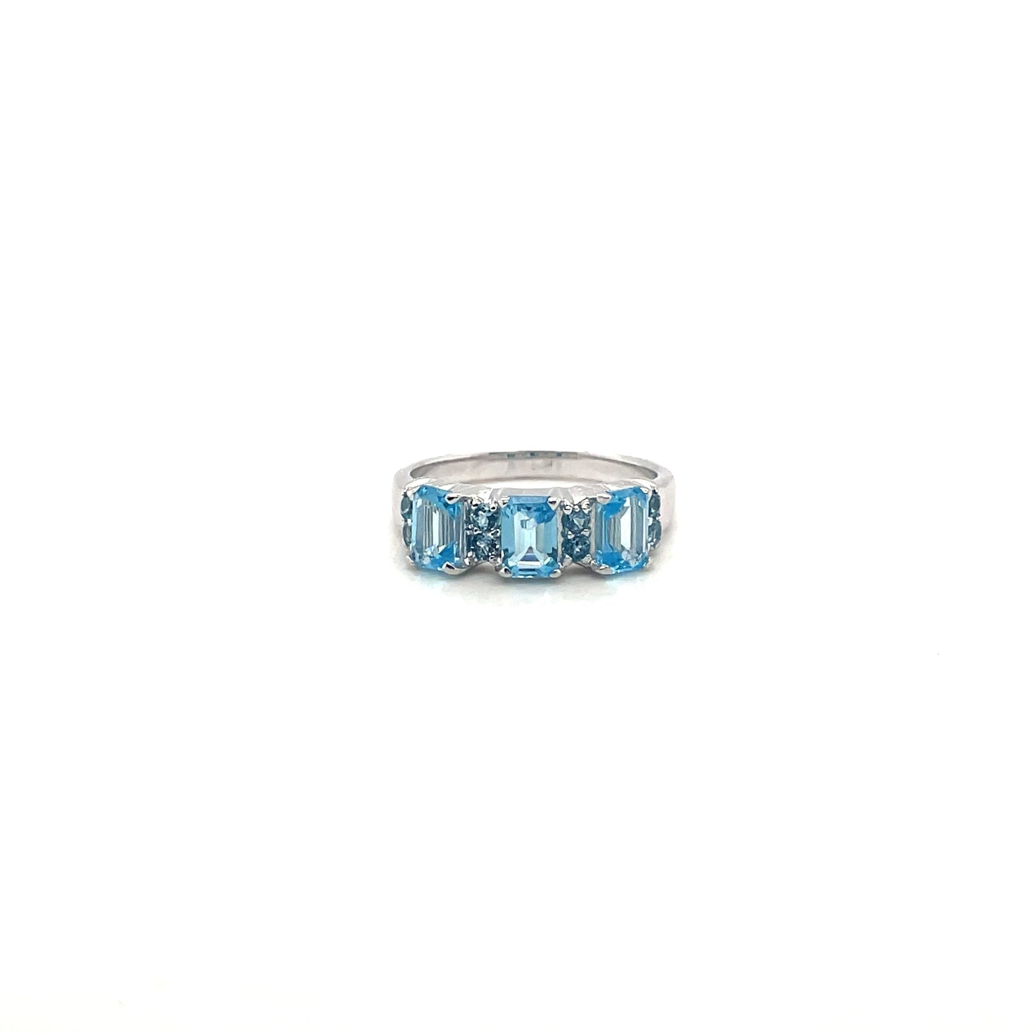 Blue Topaz Ring in .925 Sterling Silver - KSR 16311 - Zyrola