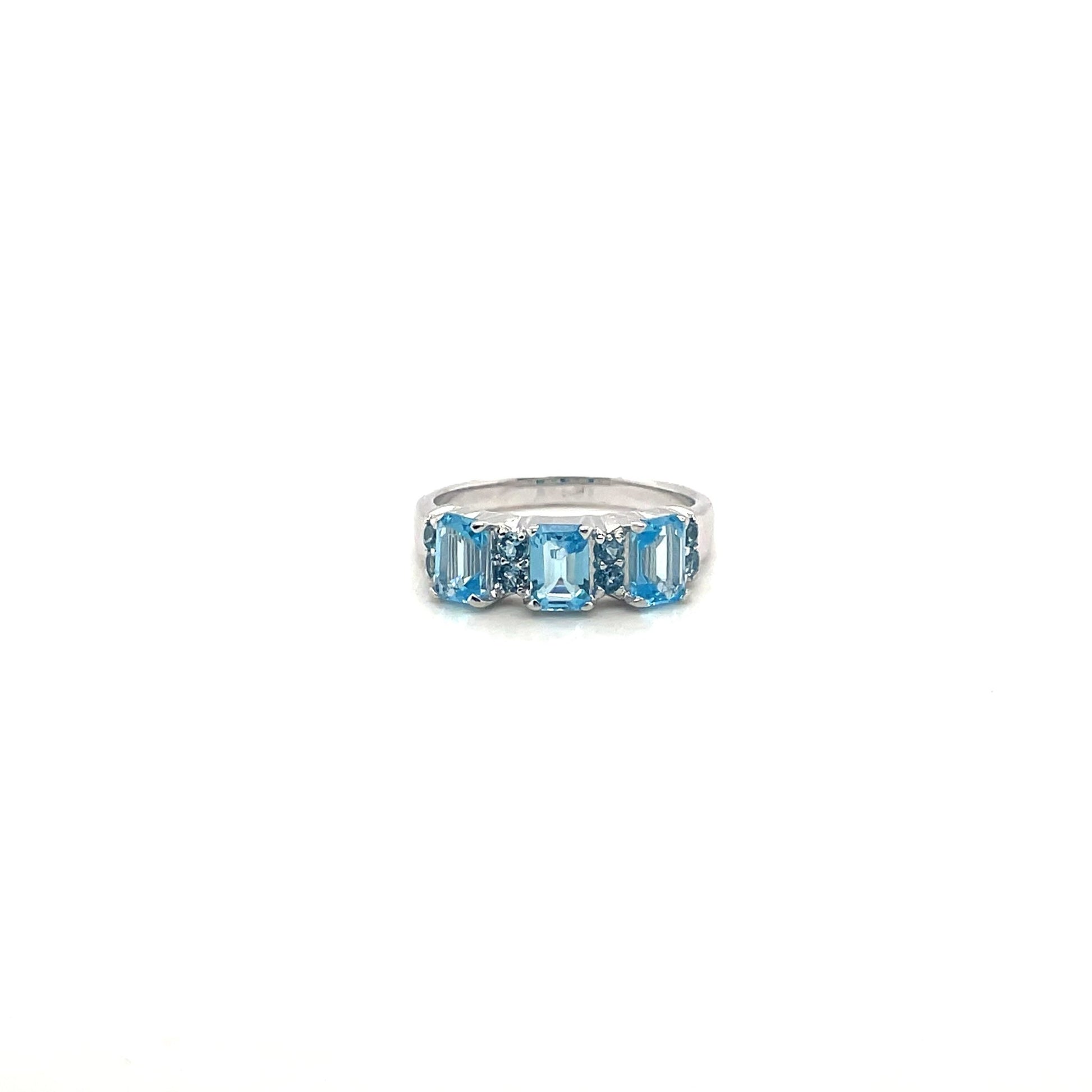 Blue Topaz Ring in .925 Sterling Silver - KSR 16311 - Zyrola