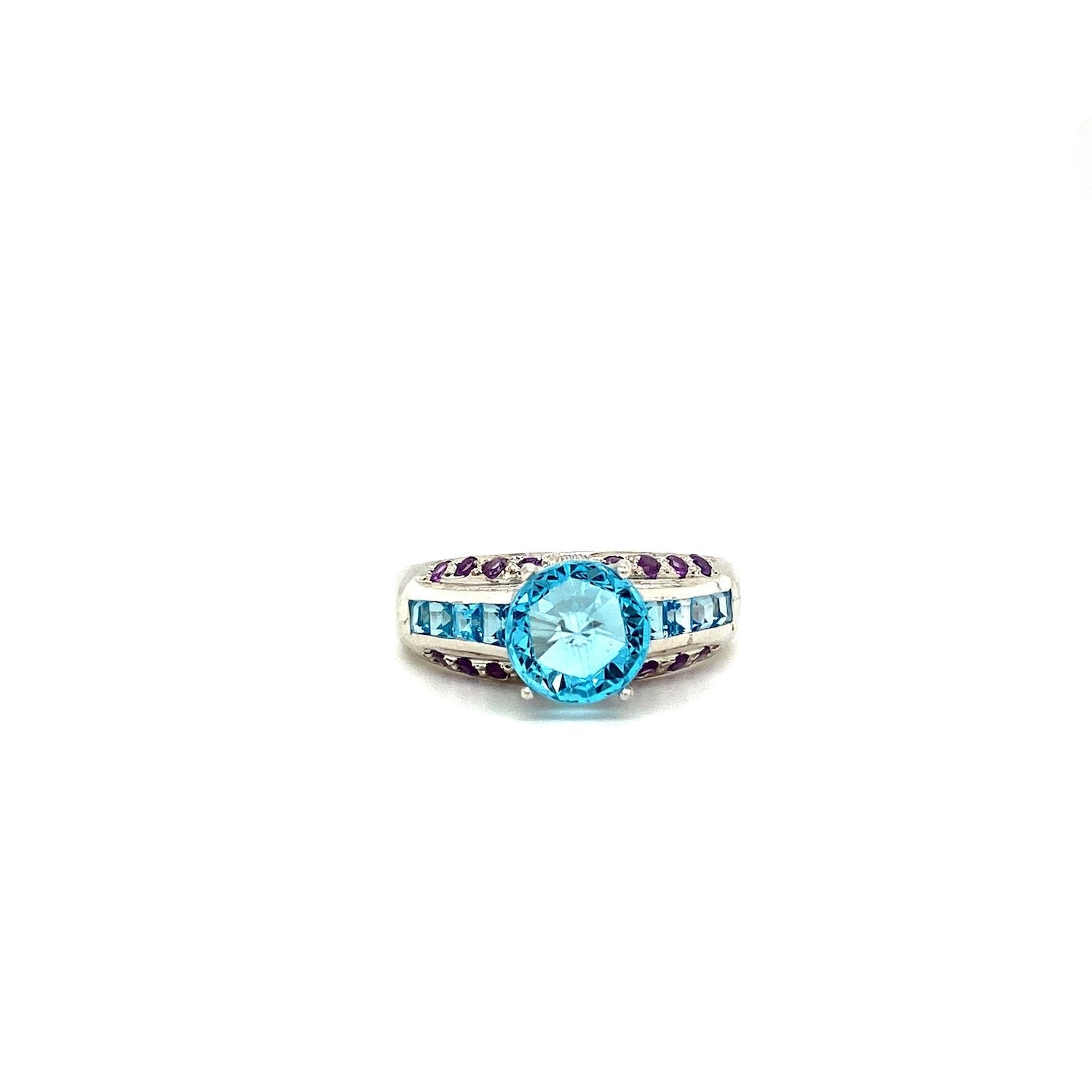 Blue Topaz Ring in .925 Sterling Silver - KSR 2398 - Zyrola
