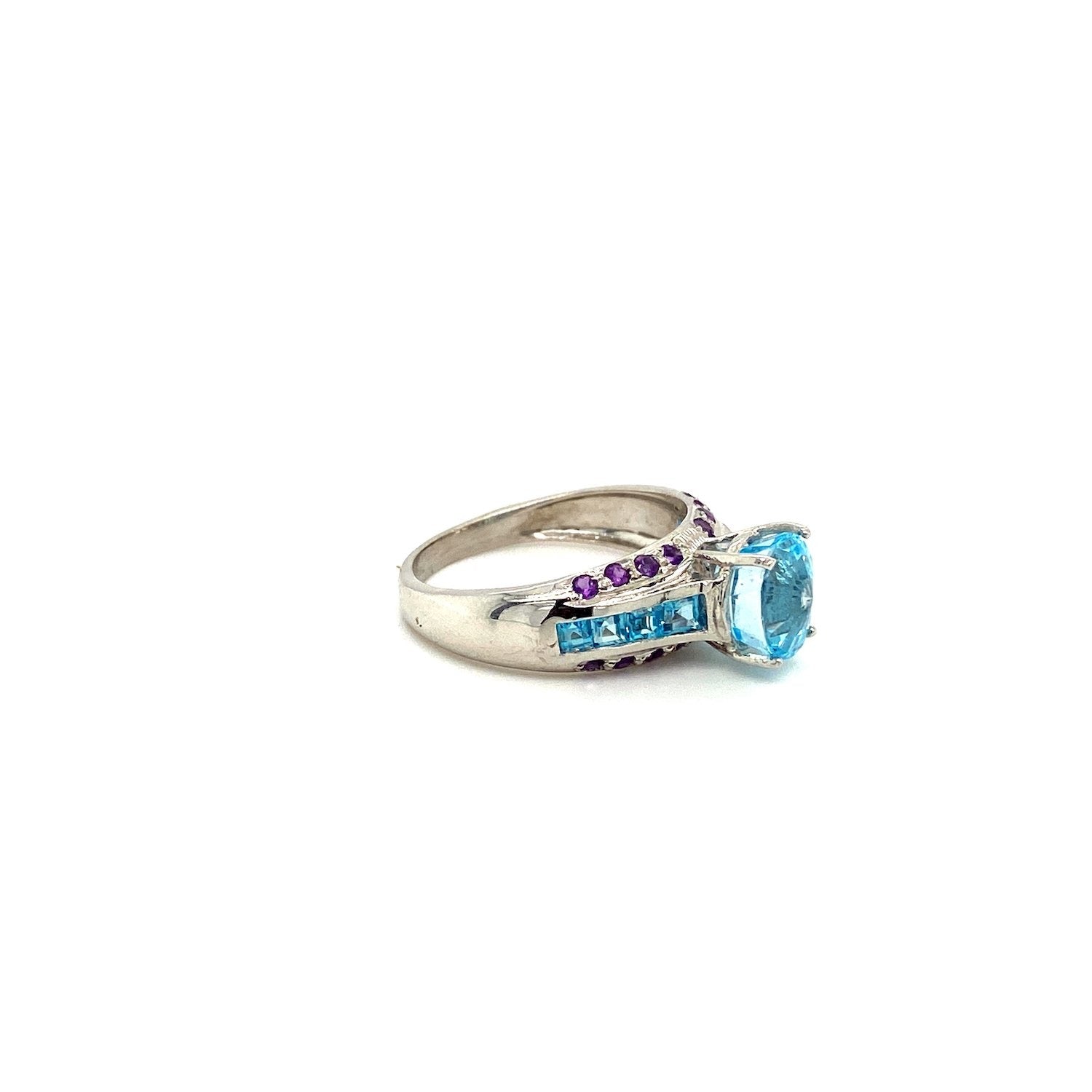 Blue Topaz Ring in .925 Sterling Silver - KSR 2398 - Zyrola
