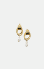 Boucles d’Oreilles Alba – Maxi Anneaux Dorés & Perles de Culture Baroques – Gisel B - Zyrola