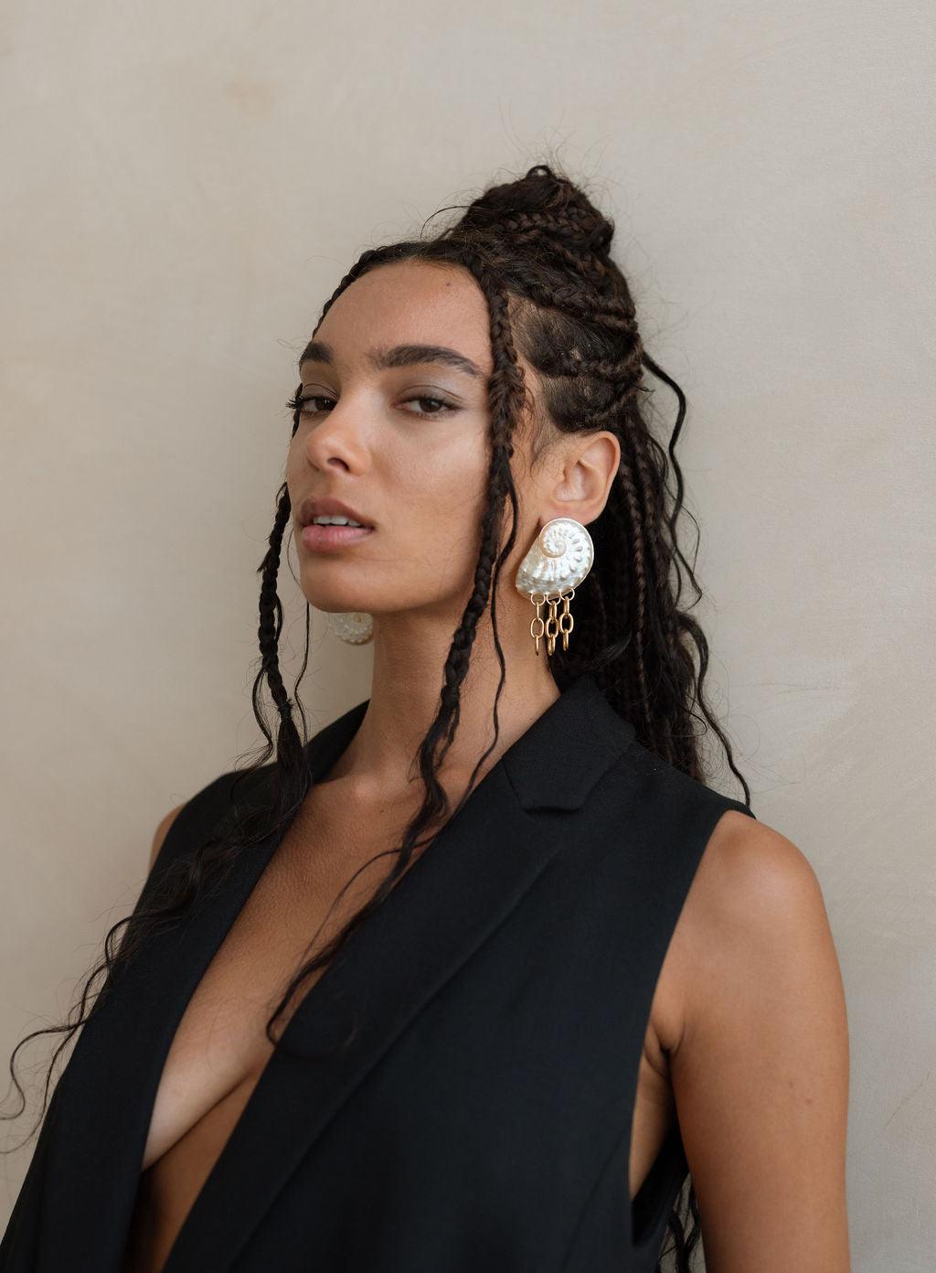 Boucles d'oreilles asymétrique Harper - Zyrola