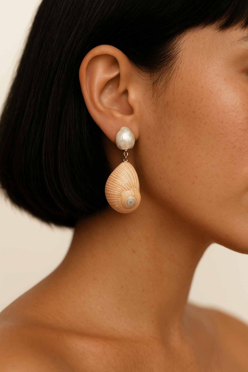 Boucles d'oreilles coquillage Line - Zyrola