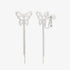 Boucles d’oreilles Papillon Pendantes à Clip – Design raffiné en plaqué or, rhodium ou or rose - Zyrola