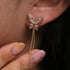 Boucles d’oreilles Papillon Pendantes à Clip – Design raffiné en plaqué or, rhodium ou or rose - Zyrola