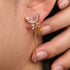 Boucles d’oreilles Papillon Pendantes à Clip – Design raffiné en plaqué or, rhodium ou or rose - Zyrola