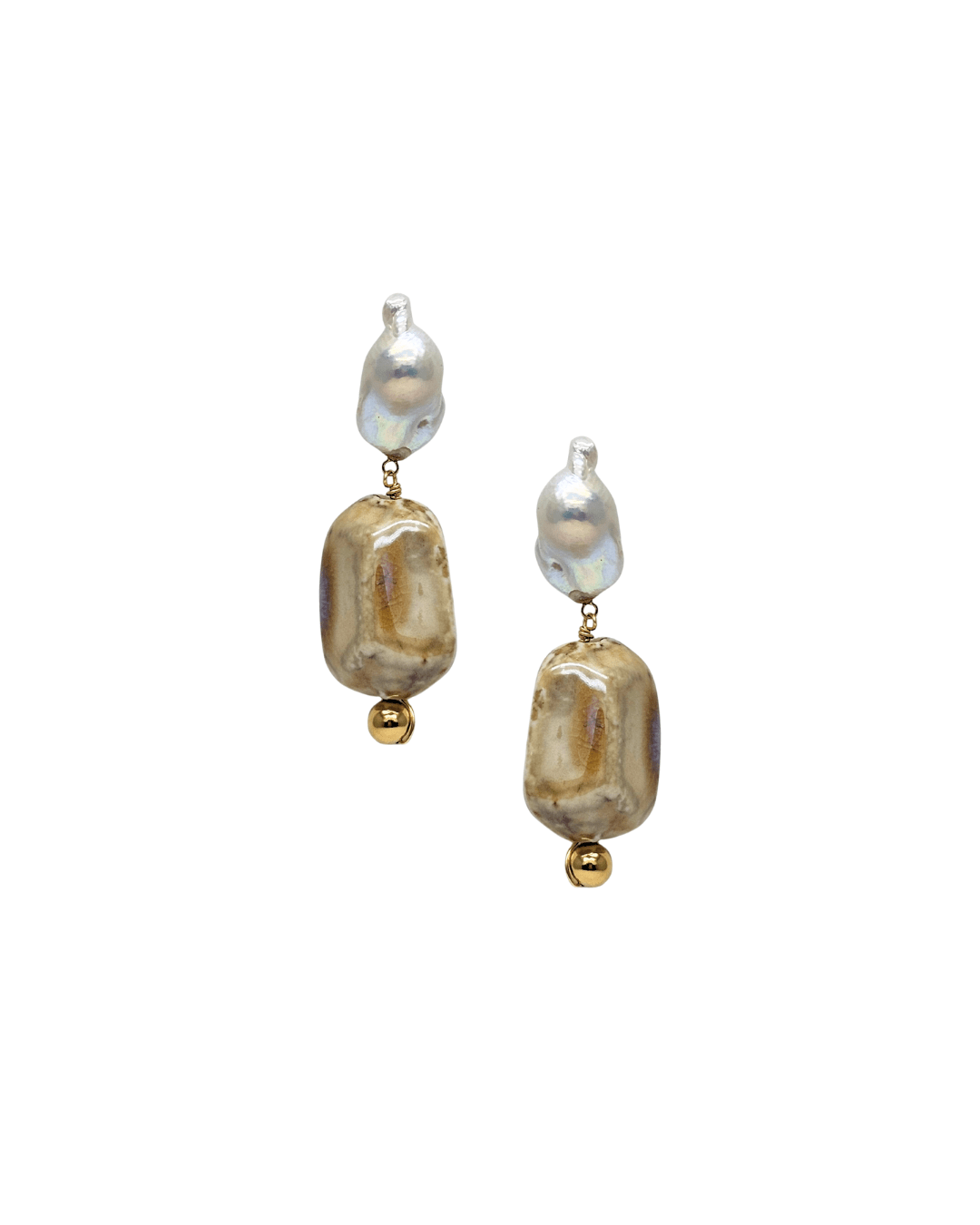 Boucles Léna beige - Zyrola
