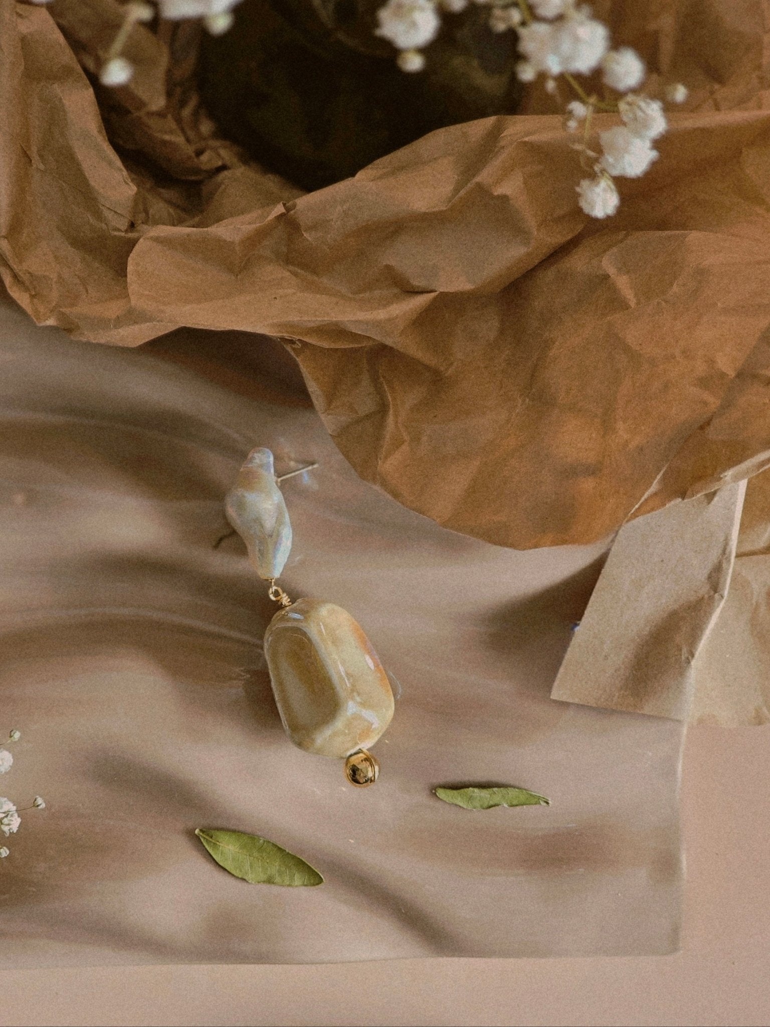 Boucles Léna beige - Zyrola