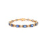 Bracelet en or jaune 14K avec saphirs bleus et diamants – bijou raffiné pour femme