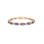 Bracelet en or jaune 14K avec saphirs bleus et diamants – bijou raffiné pour femme