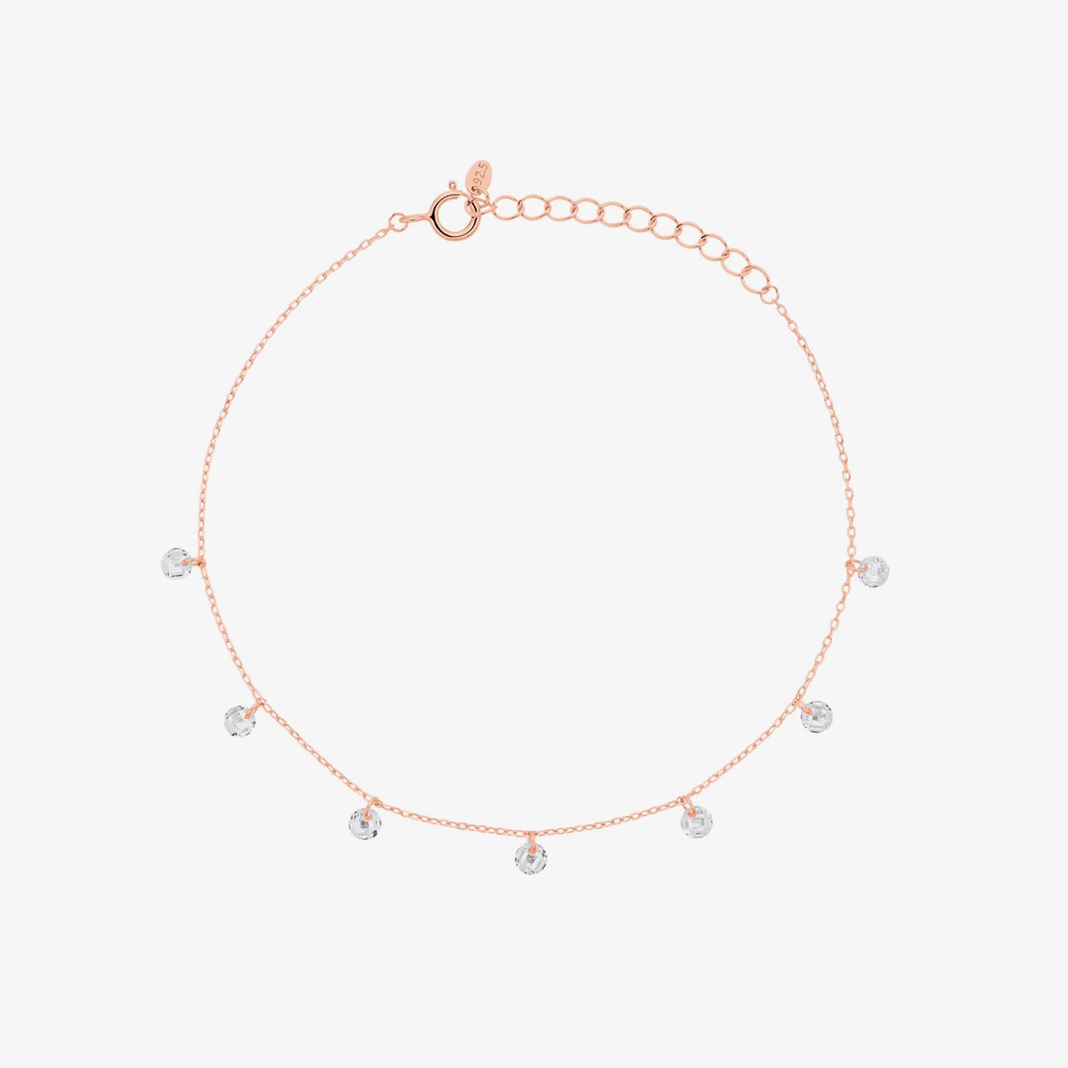 Bracelet Seven Drops Cubic – Élégance délicate en plaqué or, argent sterling ou or rose - Zyrola