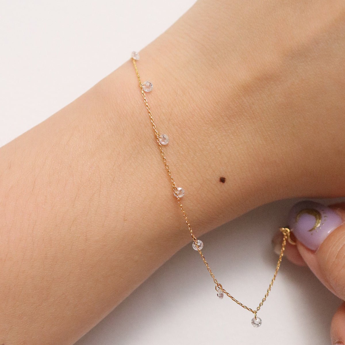 Bracelet Seven Drops Cubic – Élégance délicate en plaqué or, argent sterling ou or rose - Zyrola