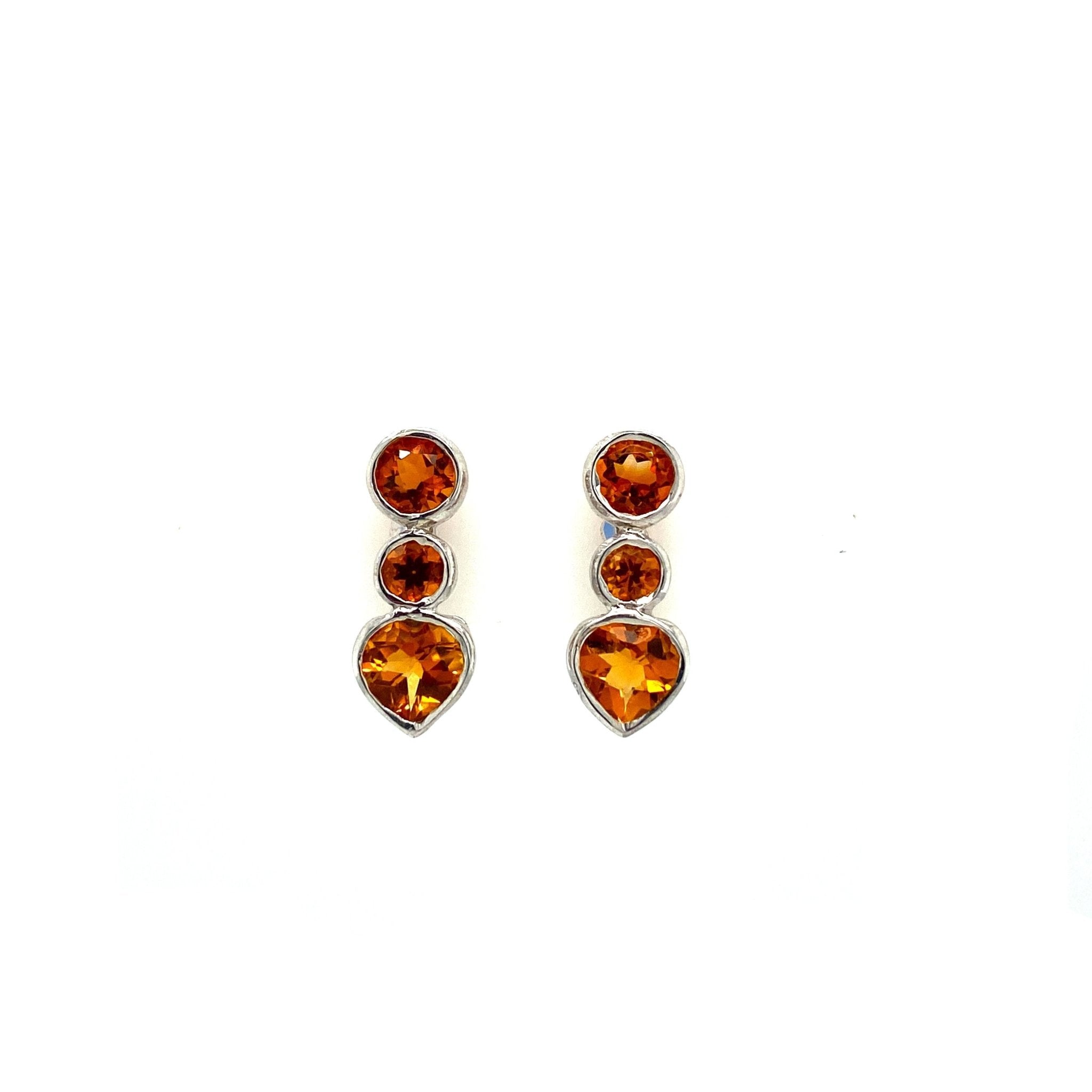 Citrine Earring in .925 Sterling Silver - KST 54035 - Zyrola