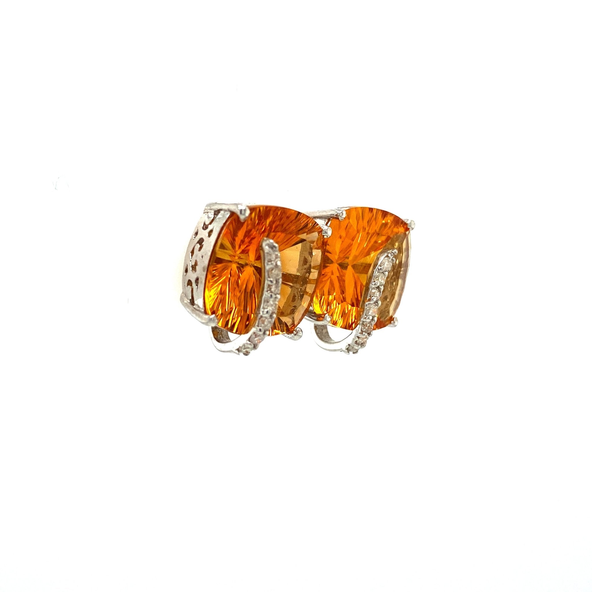 Citrine Earring in .925 Sterling Silver - KST 54205 - Zyrola