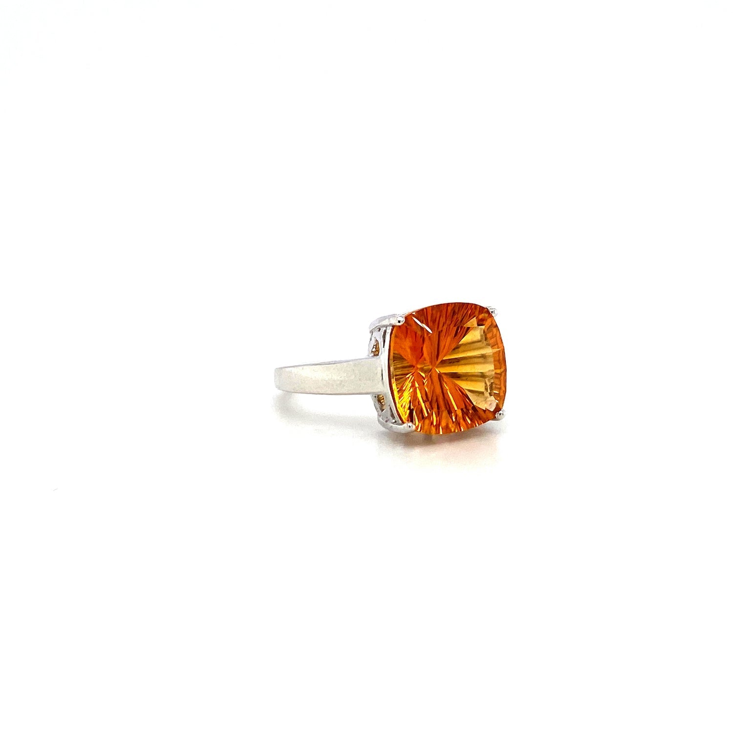 Citrine Ring in 18K White Gold - KGR 12334 - Zyrola