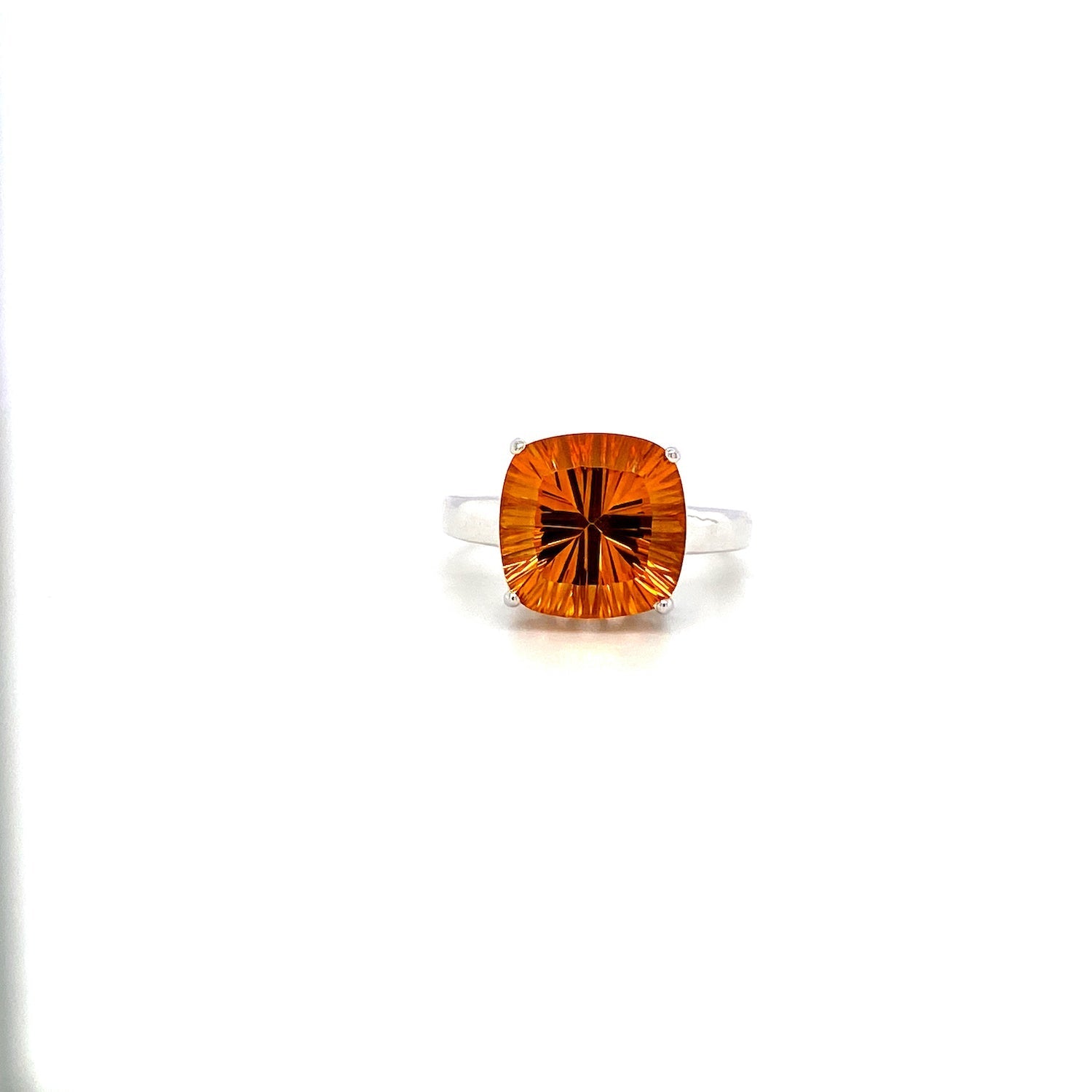 Citrine Ring in 18K White Gold - KGR 12334 - Zyrola