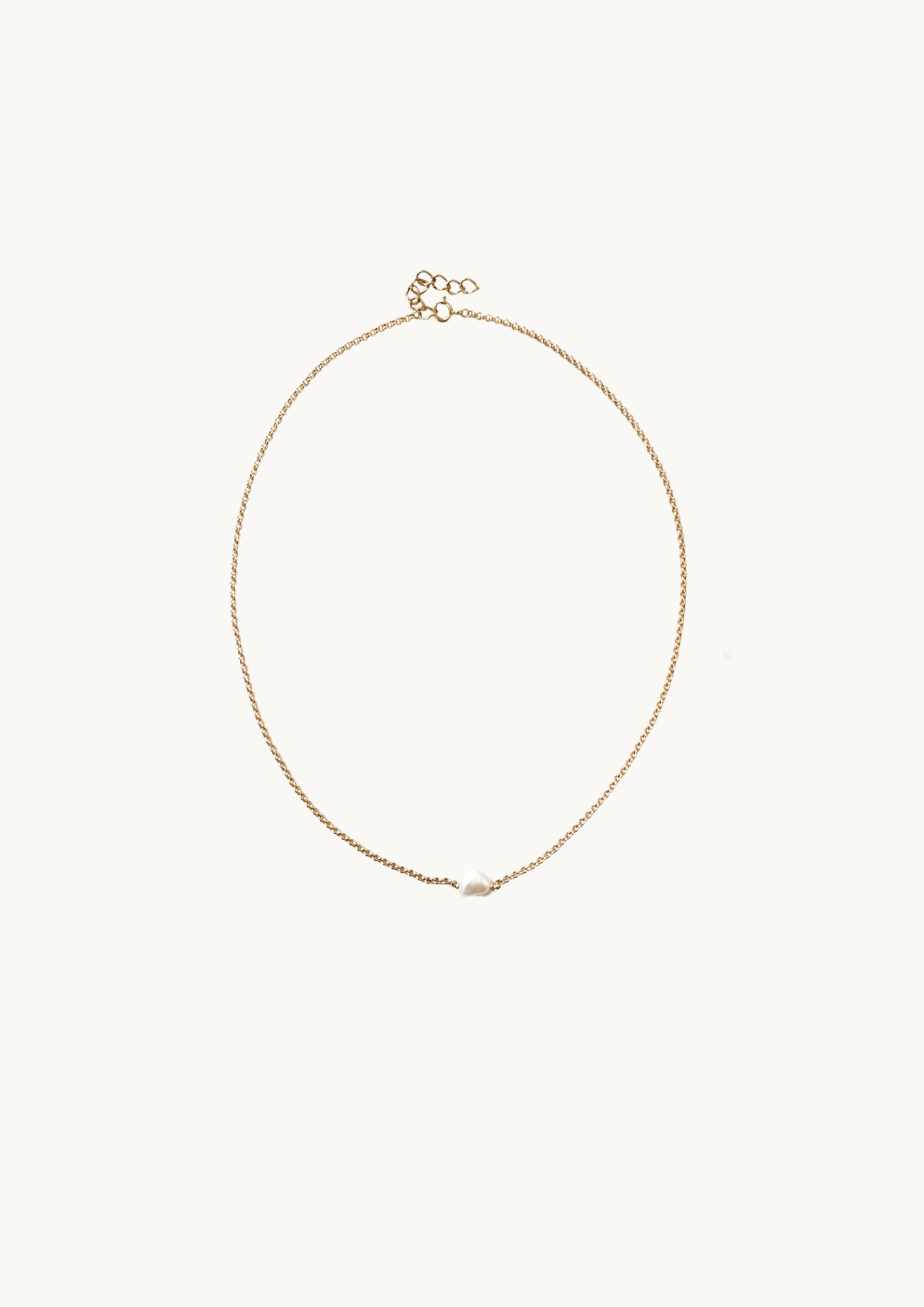 Collier fin perle baroque – Plaqué or ou argent massif - Zyrola