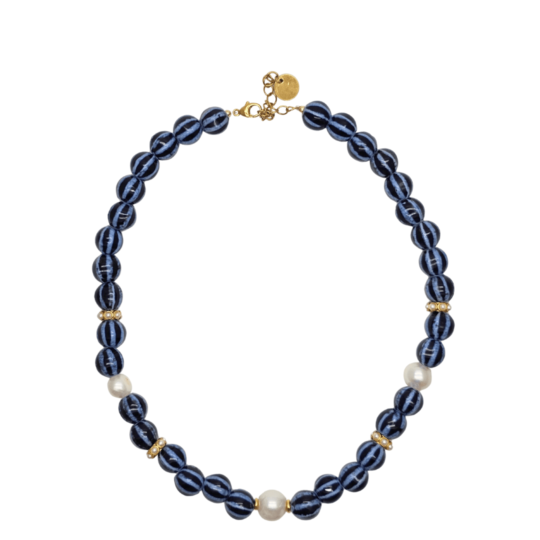 Collier Mary bleu - Zyrola