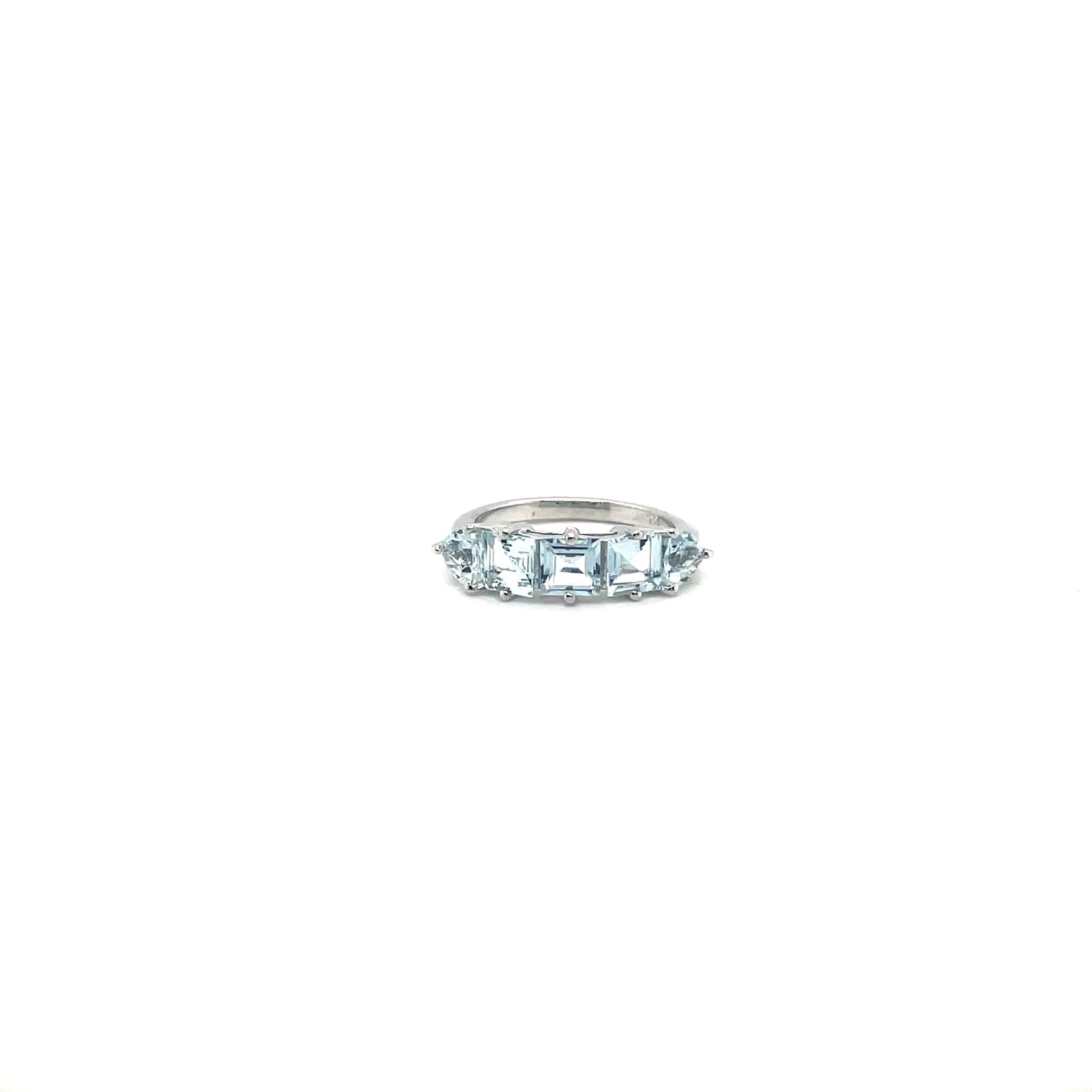 Copy of Aquamarine Ring in .925 Sterling Silver - KSR 14114 - Zyrola