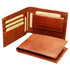 Cowhide leather wallet - Brown with RFID - Zyrola