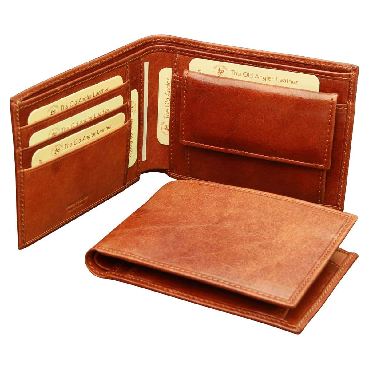 Cowhide leather wallet - Brown with RFID - Zyrola