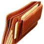 Cowhide leather wallet - Brown with RFID - Zyrola