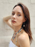 Elegance Baroque Pearls With Lapis Dangle Earrings NE043 - Zyrola