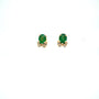 Emerald and Diamond Earring in 14K Yellow Gold - KGT 33537 - Zyrola