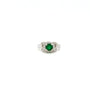 Emerald and Diamond Ring in 14K White Gold - KGR 14909 - Zyrola