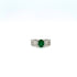 Emerald and Diamond Ring in 18K White Gold - KGR 15903 - Zyrola