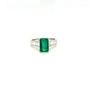 Emerald and Diamond Ring in 18K White Gold - KGR 16352 - Zyrola