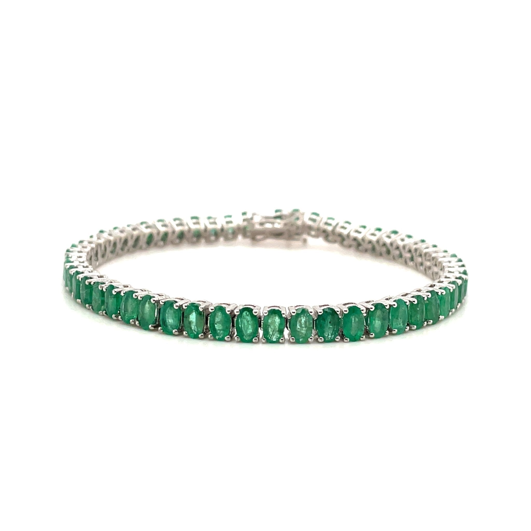 Emerald Bracelet in .925 Sterling Silver. - KSD 43070 - Zyrola