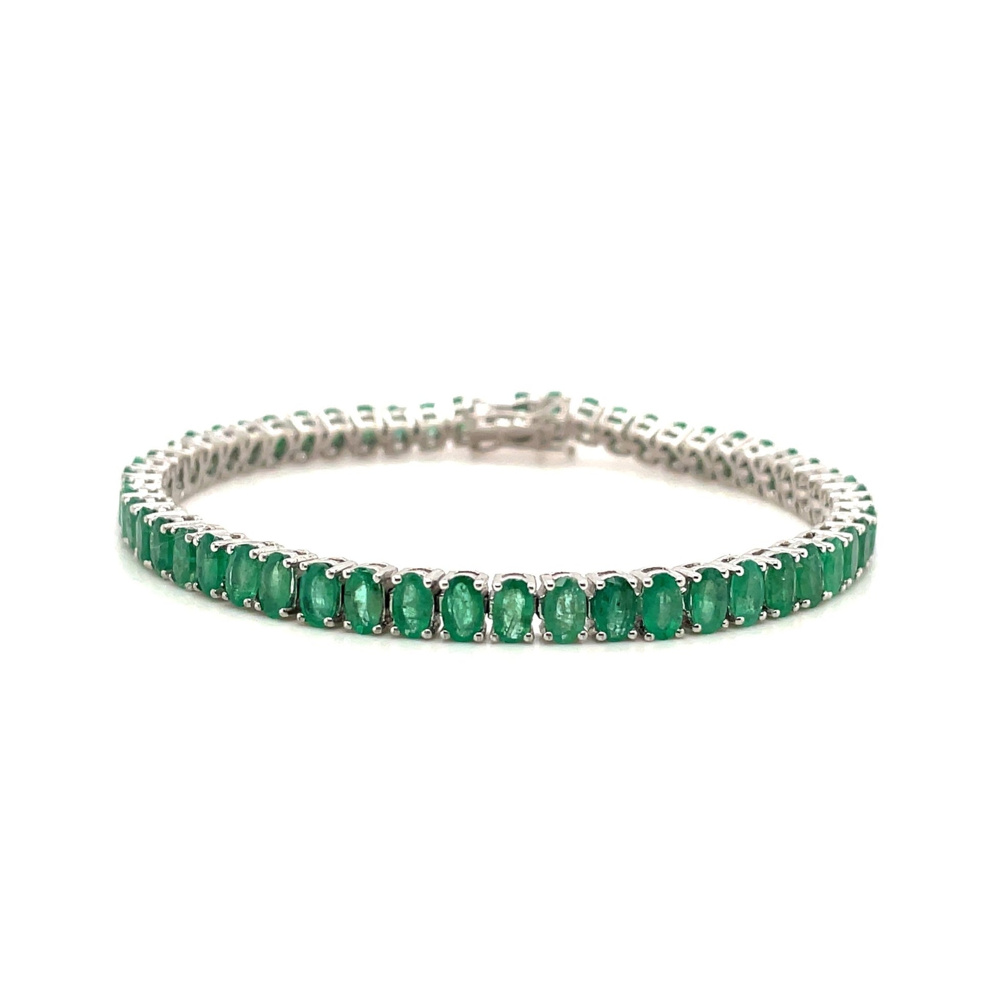 Emerald Bracelet in .925 Sterling Silver. - KSD 43070 - Zyrola