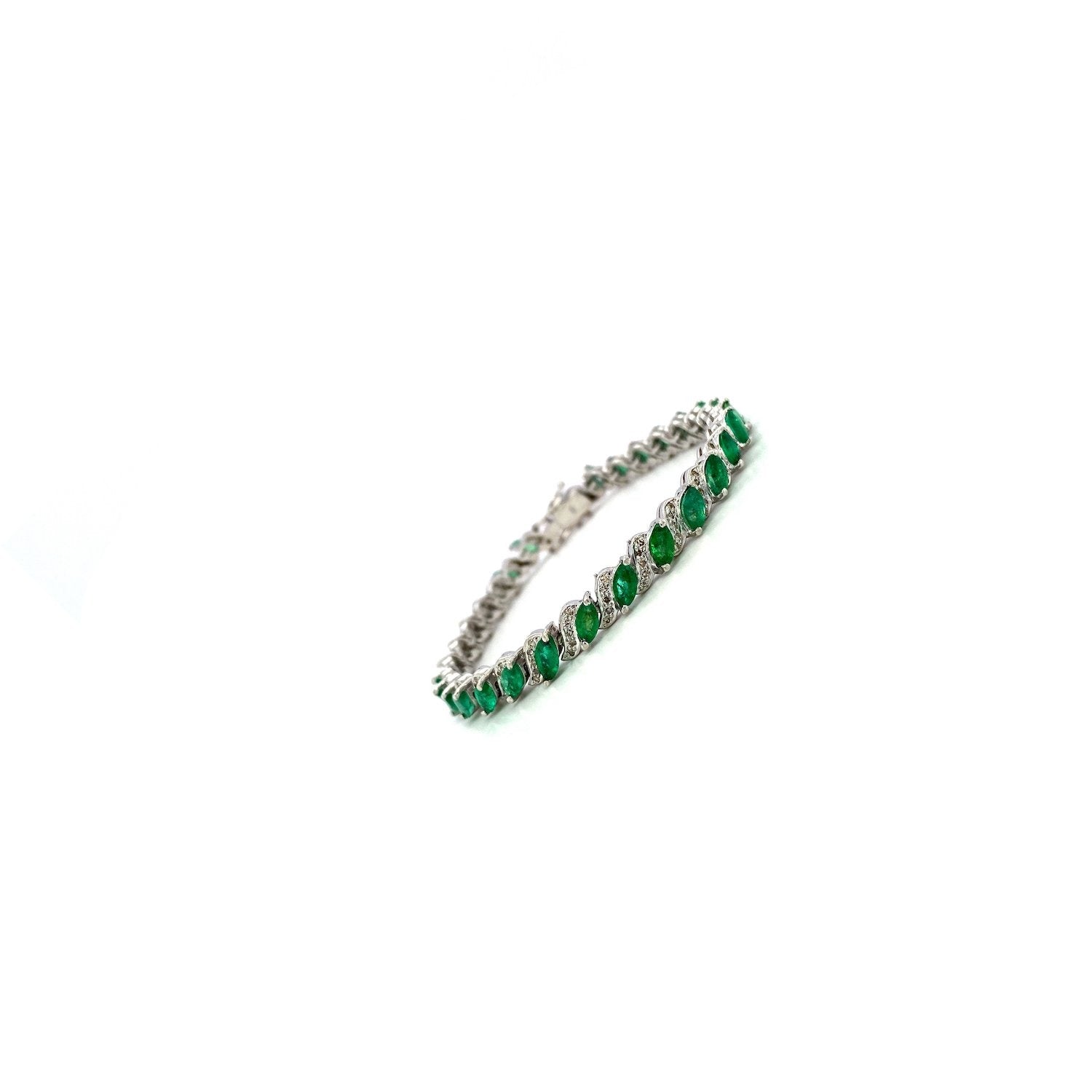 Emerald Bracelet in .925 Sterling Silver. - KSD 47276 - Zyrola